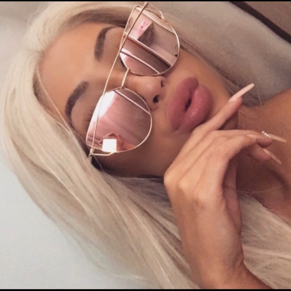 Cat eye reflective pink sunglasses - Picture 7 of 7